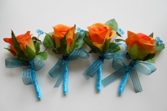 orange spray roses