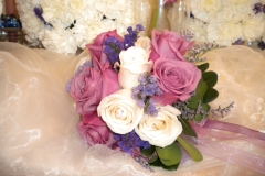 rose and purple bouquet