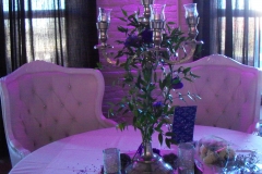 Candelabra with ruscus