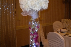carnation sphere with dendrobium