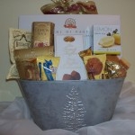 silvertree metal gift basket