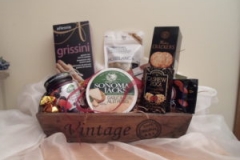 Vintage 100 wood gift basket