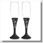 Love chalk flute glassware champagne flutes