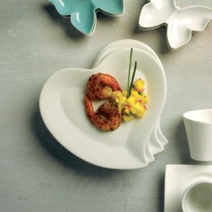 Assiettes en forme de coeur