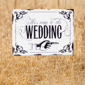 This way to the Wedding Yard Sign