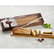 La Panetteria Planche à pain avec plat à tremper