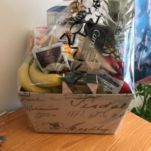 Elegant fruit gift basket