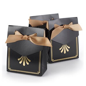 Black & Gold favor boxes