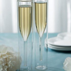 Double walled champagne glasses