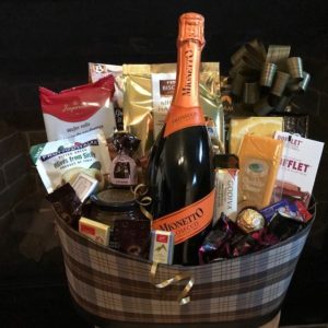 Charming plaid gift basket