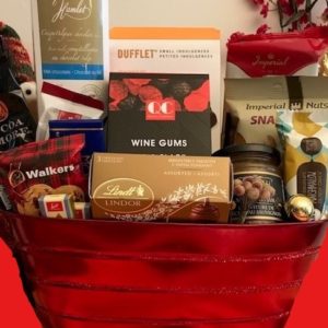 Red dazzle gift basket