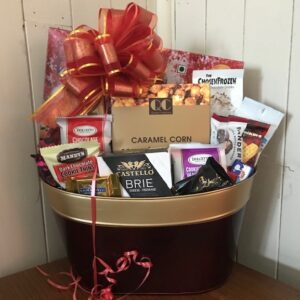 Ruby red gift basket
